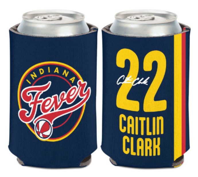 WNBA Caitlin Clark #22 Indiana Fever 12oz Can Cooler.