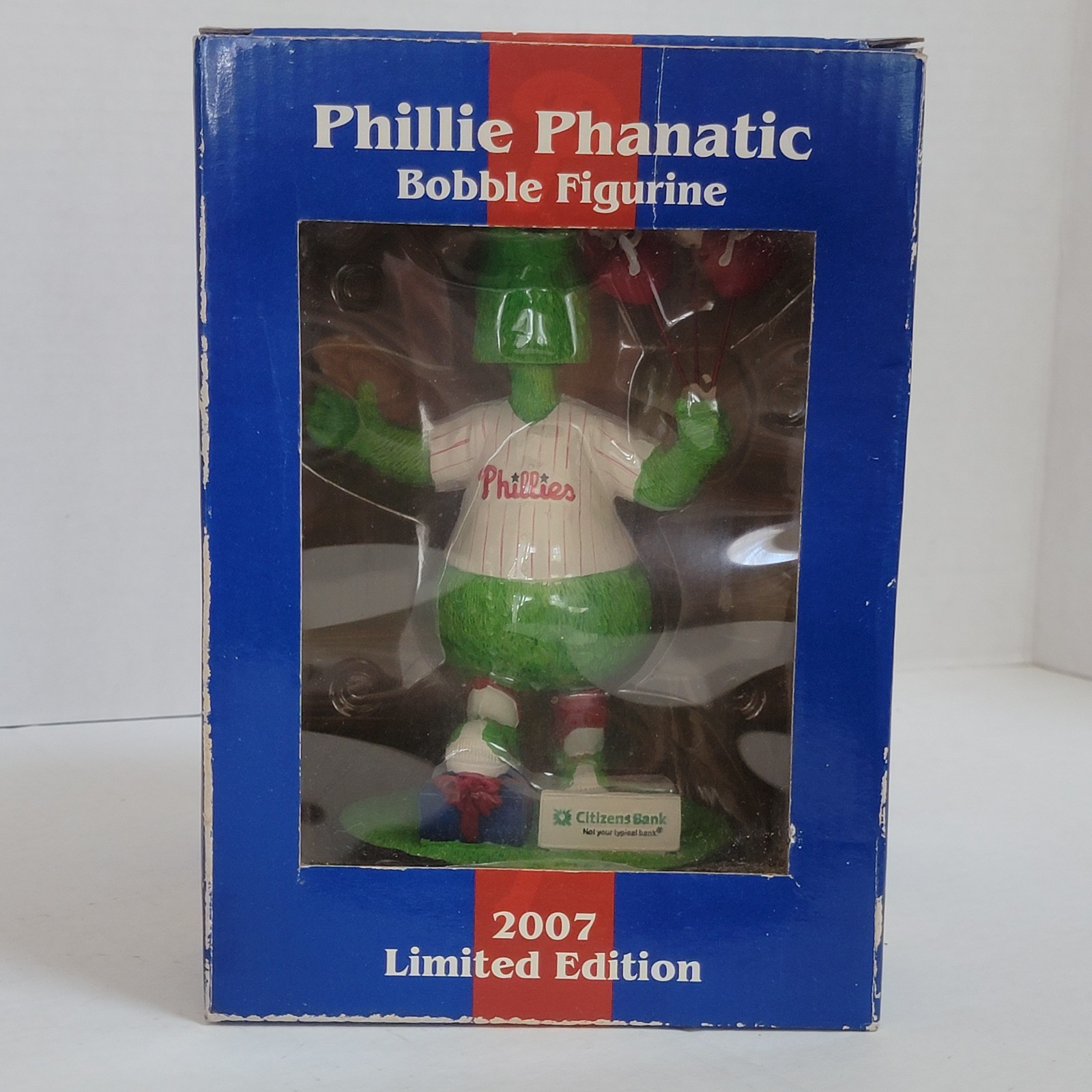 2007~ Phillie Phanatic~ “Happy Birthday Phanatic”`~BD&A Bobblehead Mascot~ READ