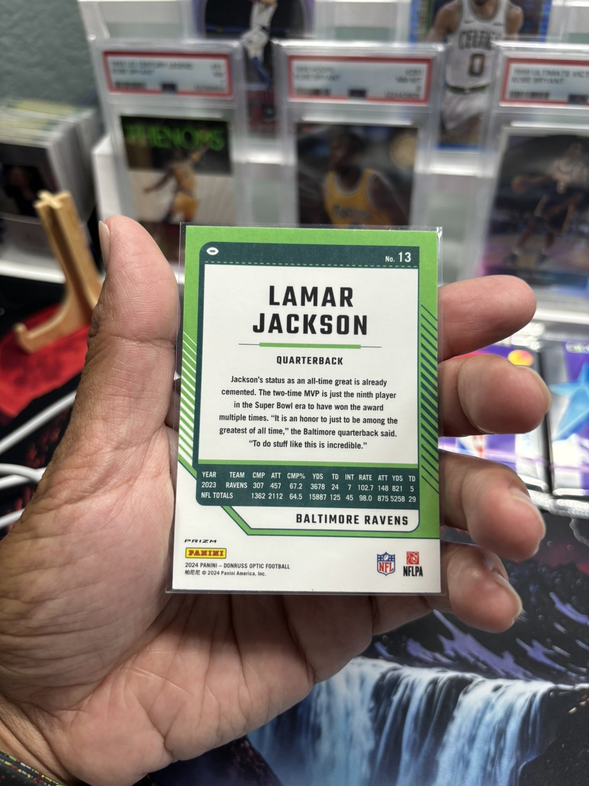 2024 Panini Donruss Optic Lamar Jackson #13 Stars Prizm Baltimore Ravens
