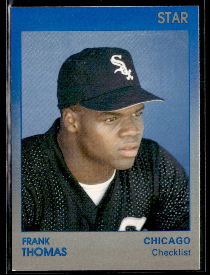 1991 Star Frank Thomas Blue #1 Frank Thomas White Sox Baseball Card 2601V