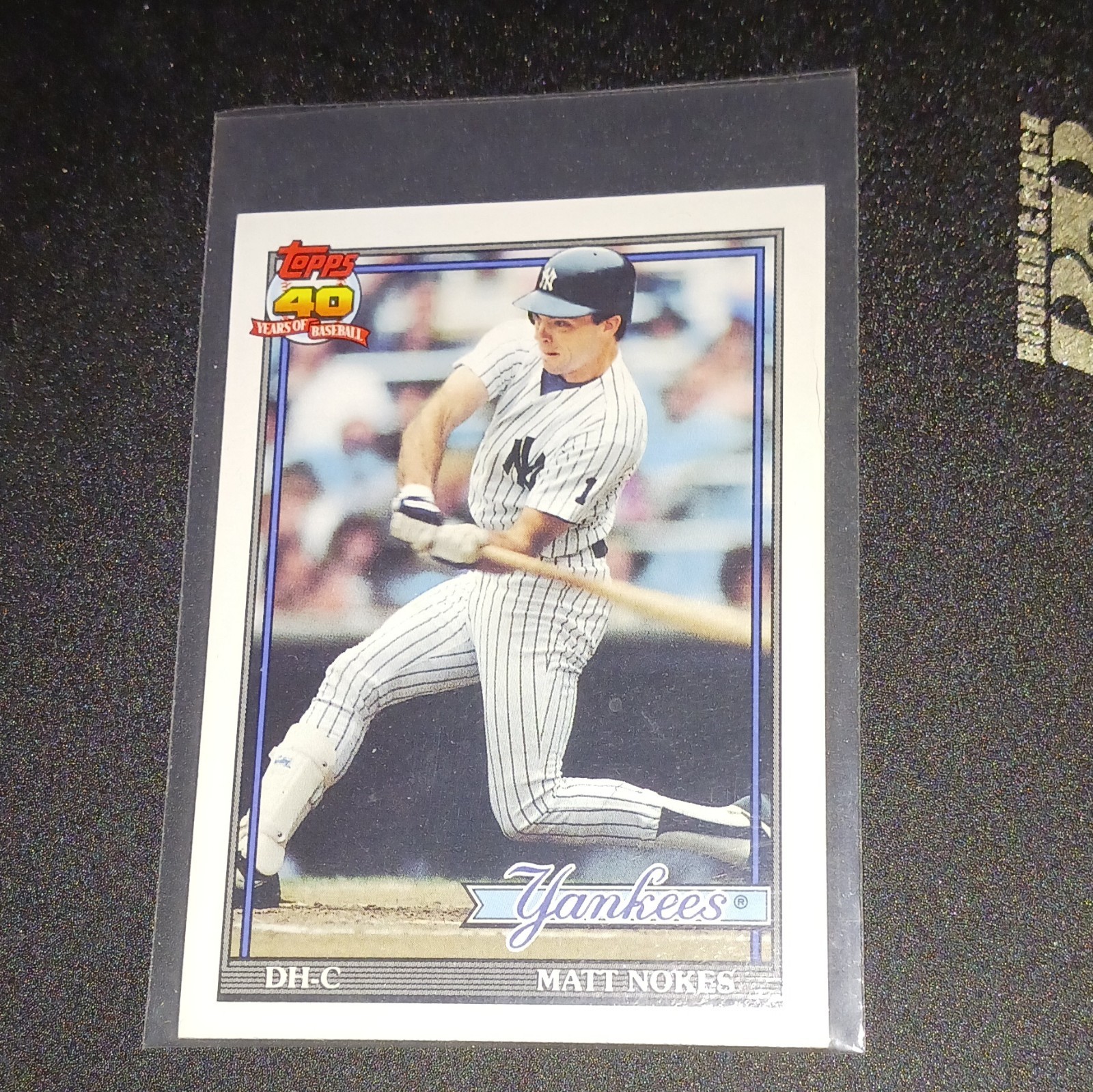 Topps 40 Years Baseball Matt Nokes Yankees 1991 Card #336 MLB Vintage