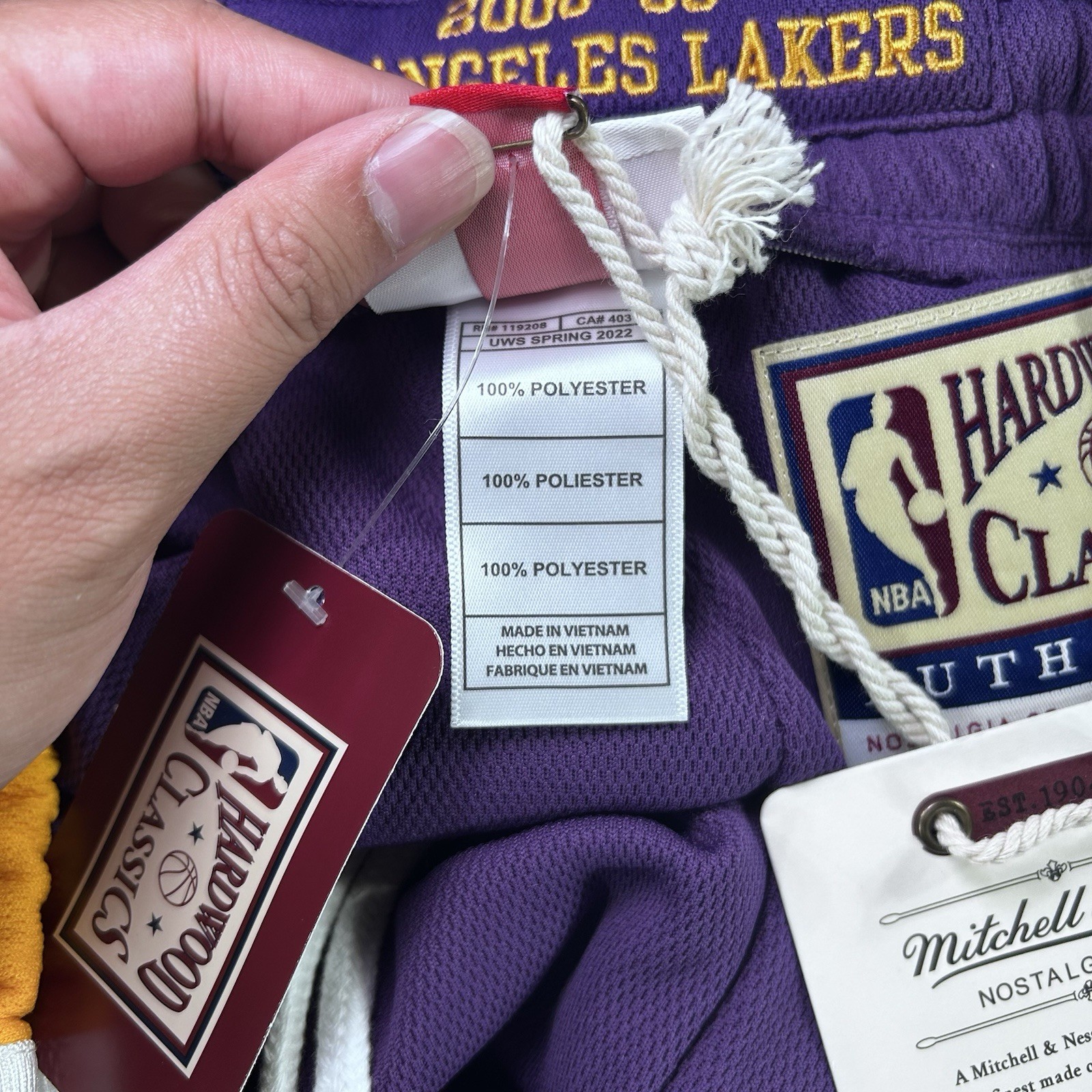 Mitchell & Ness Authentic NBA Los Angeles Lakers (2008-09) Shorts 48 XL Purple