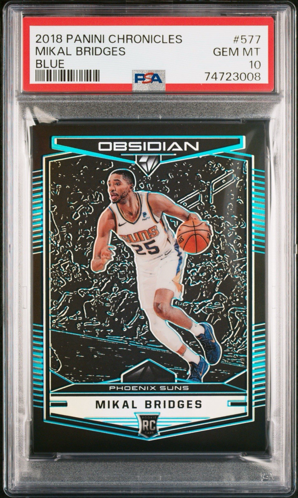 2018 Panini Obsidian Preview #577 Mikal Bridges Blue /99 PSA 10 Knicks