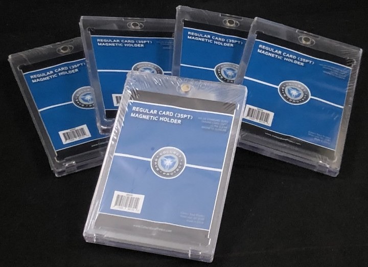 (100) CSP ONE TOUCH MAGNETIC 35PT REGULAR TRADING CARD UV PROTECTION HOLDERS