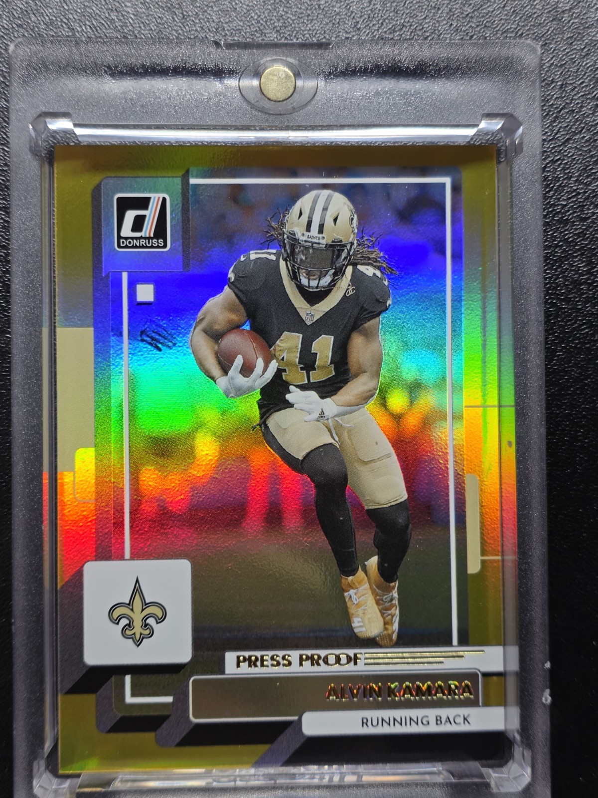 Alvin Kamara 🏈 RARE GOLD HOLO REFRACTOR SP INVESTMENT Card Non Auto Saints 🔥