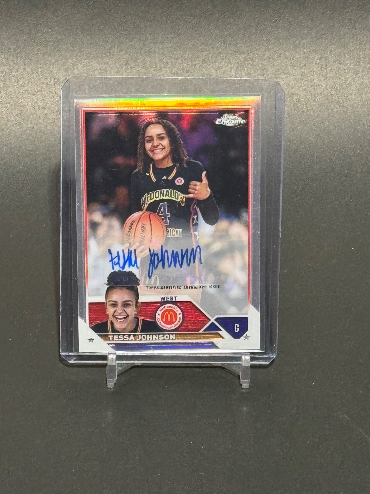 2023 Topps Chrome McDonalds #CA-TJ Tessa Johnson Rookie Refractor Auto
