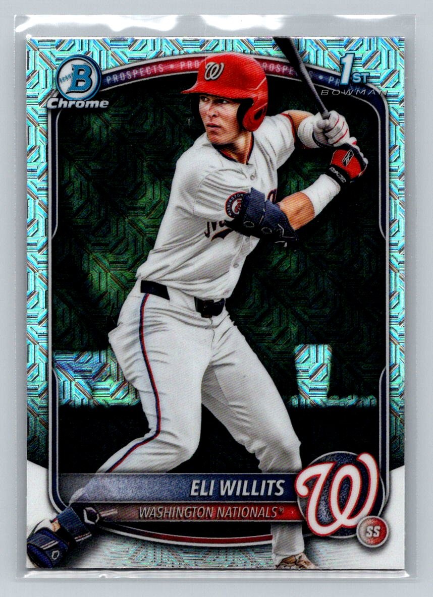 2025 Bowman Draft #BDC-1 Eli Willits Chrome Mojo Refractor