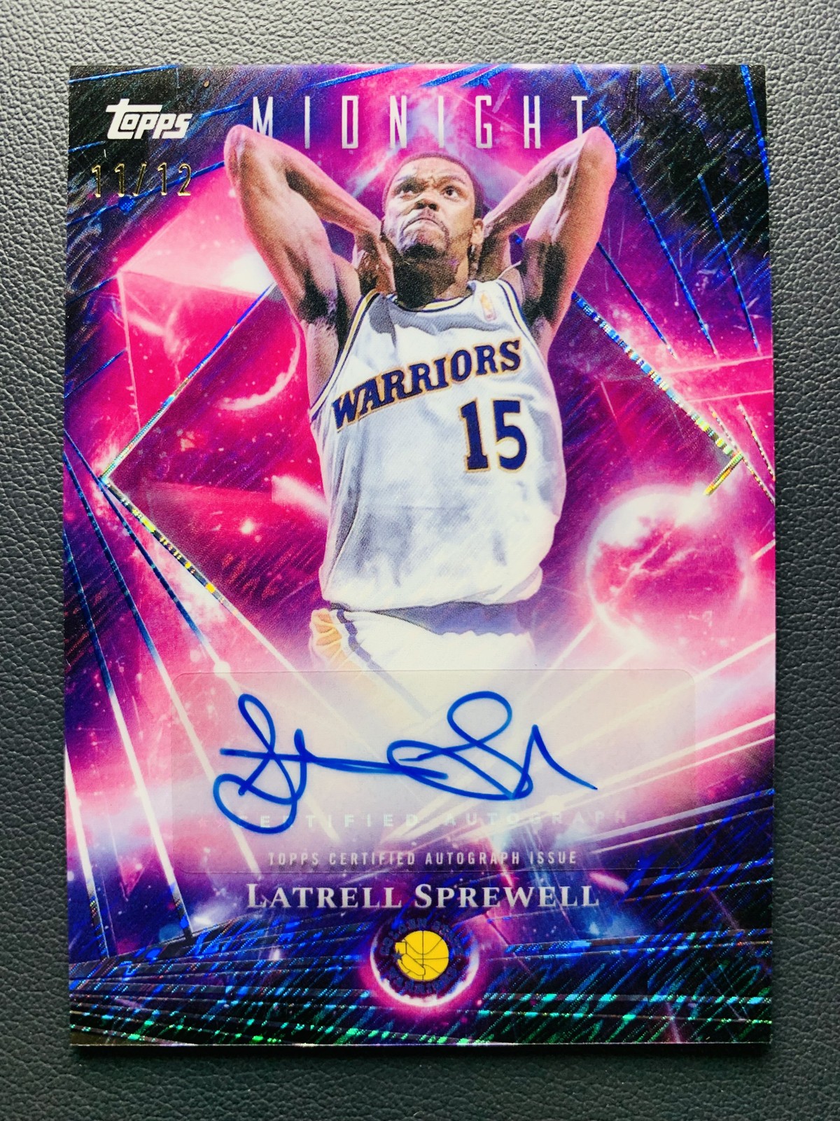 2025-26 Topps Midnight Latrell Sprewell Dark Matter Moonfall Shimmer Auto /12