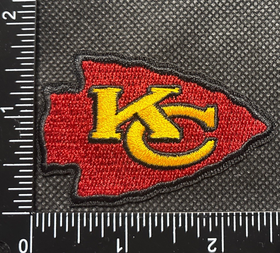 KANSAS CITY CHIEFS NFL FOOTBALL IRON ON EMBROIDERED PATCH SEE PHOTOS