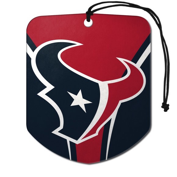 NEW 2pk NFL Houston Texans Bull Logo Paper Hanging Car Air Freshener Perfume