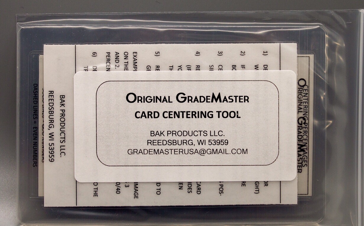 ORIGINAL GRADEMASTER Card Grading / Centering Tool Created in 2015- #1 Design!