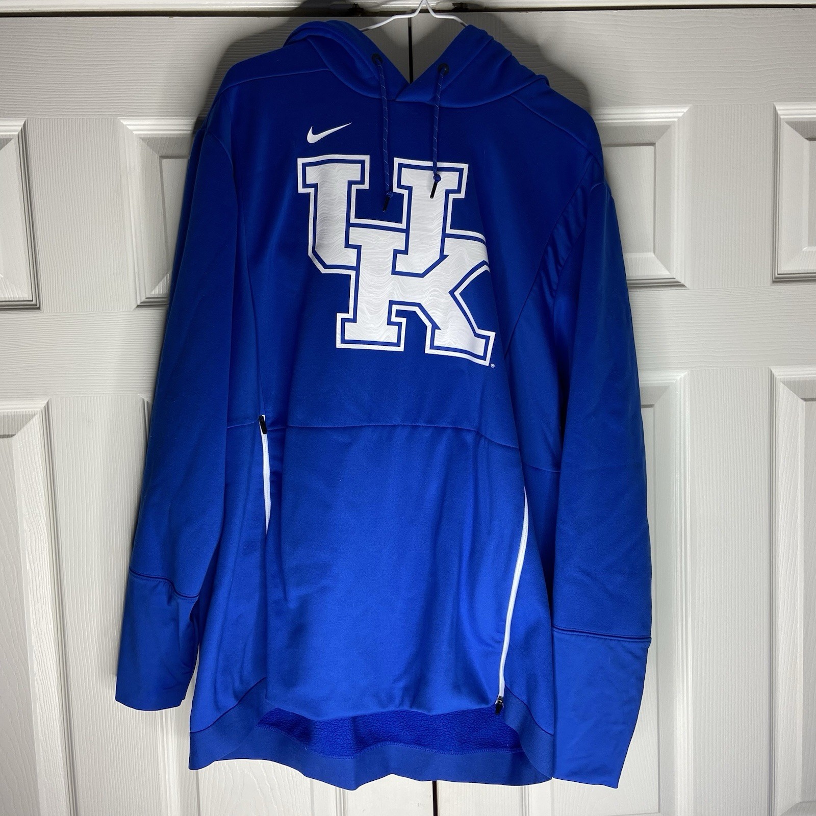 Nike Kentucky Wildcats Hoodie Sweatshirt Mens XL Blue Pullover Dri Fit UK Ball