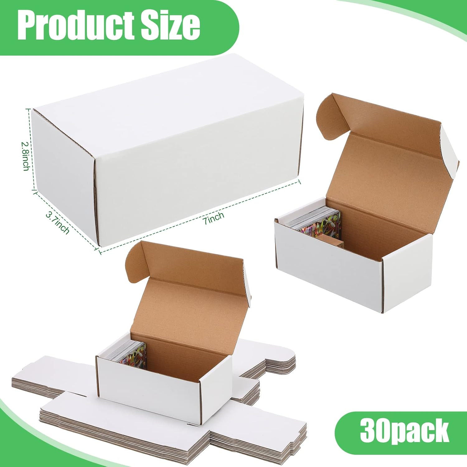 10 Pcs 400 Count Trading Card Storage Box Cardboard Baseball Card Storage Box Co
