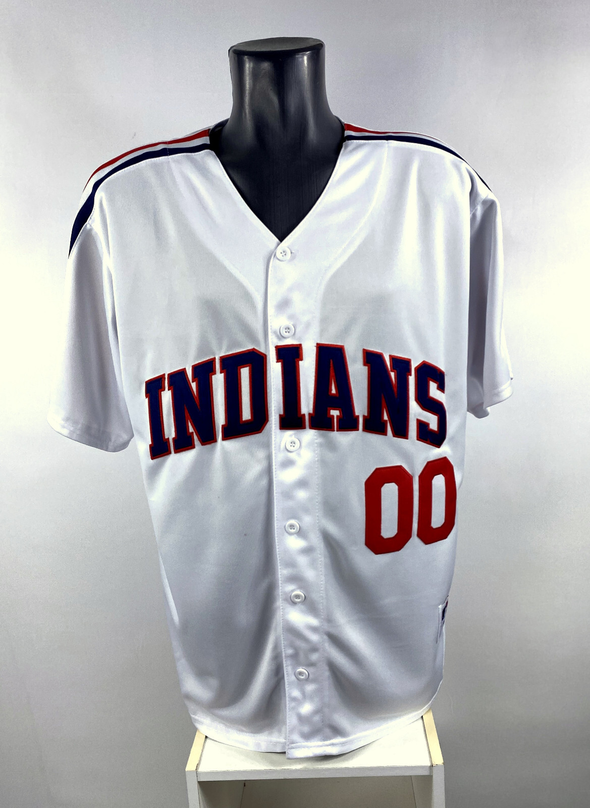 CLEVELAND INDIANS #00 HAYES or #13 CERRANO Button Down Jersey Sewn Letters Logo
