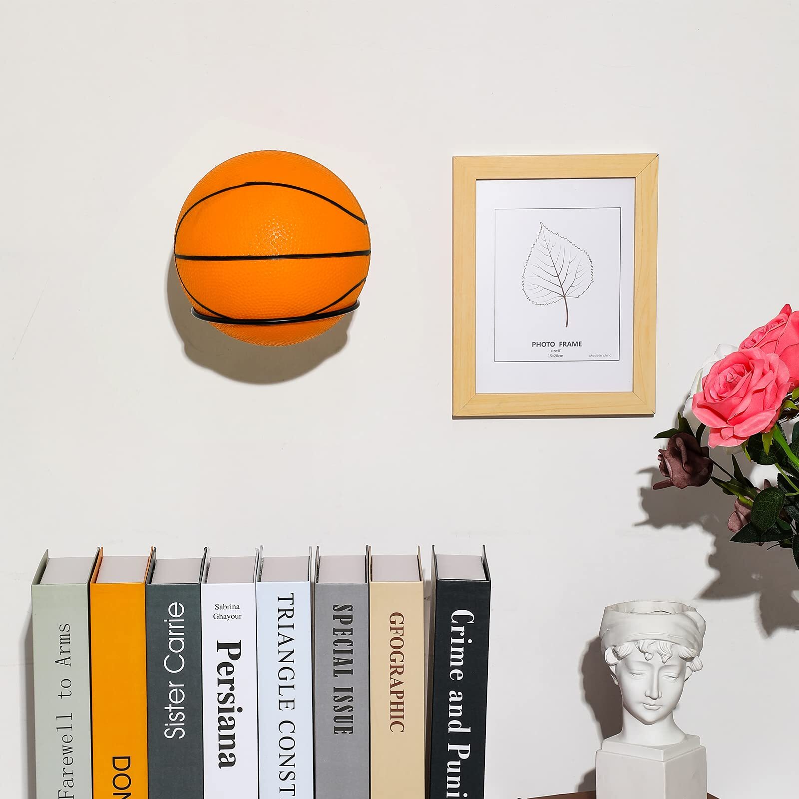30 Pcs Wall Mounted Basketball Holder Soccer Ball Shelf Display Rack Stand