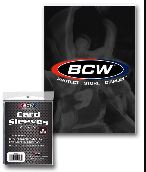 BCW Penny Card Sleeves 1 Pack of 100 for Regular Sized Cards