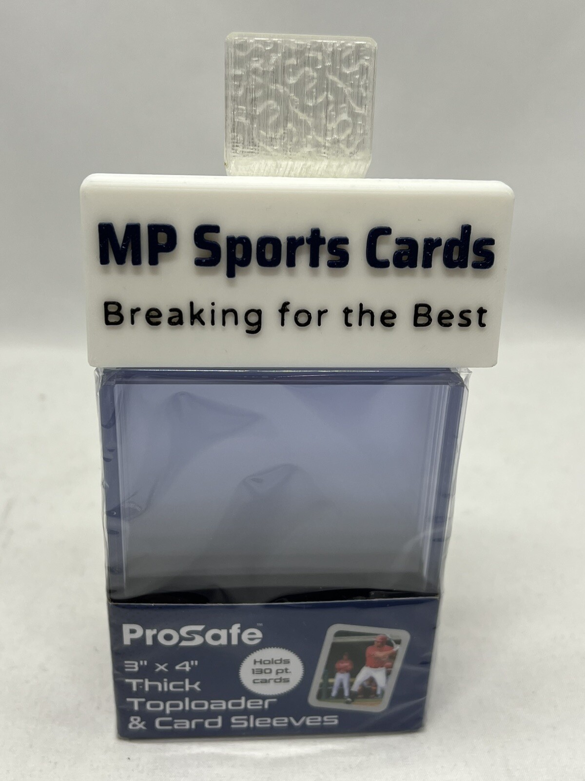 (1) Pro Safe 3″x4″ 130pt Thick Toploader 10ct w/ Card Sleeves Free Shipping!