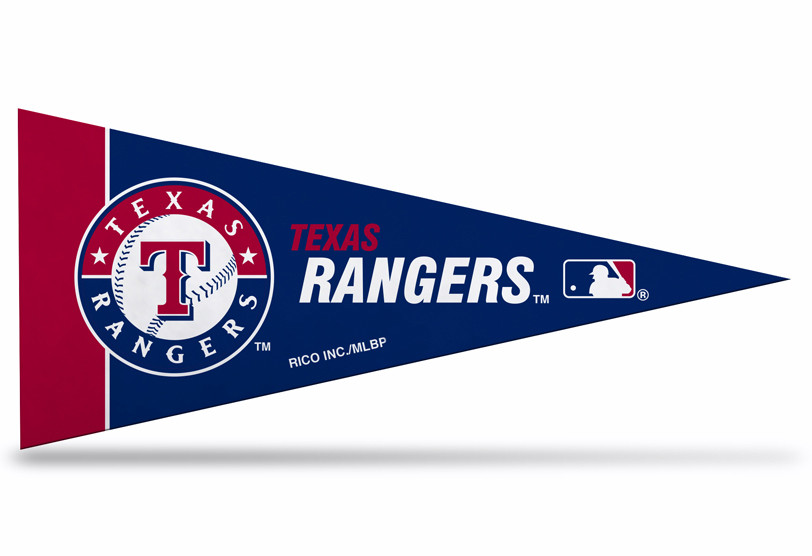 Texas Rangers MLB Mini Pennant 9″x4″, New, Felt, Made in USA
