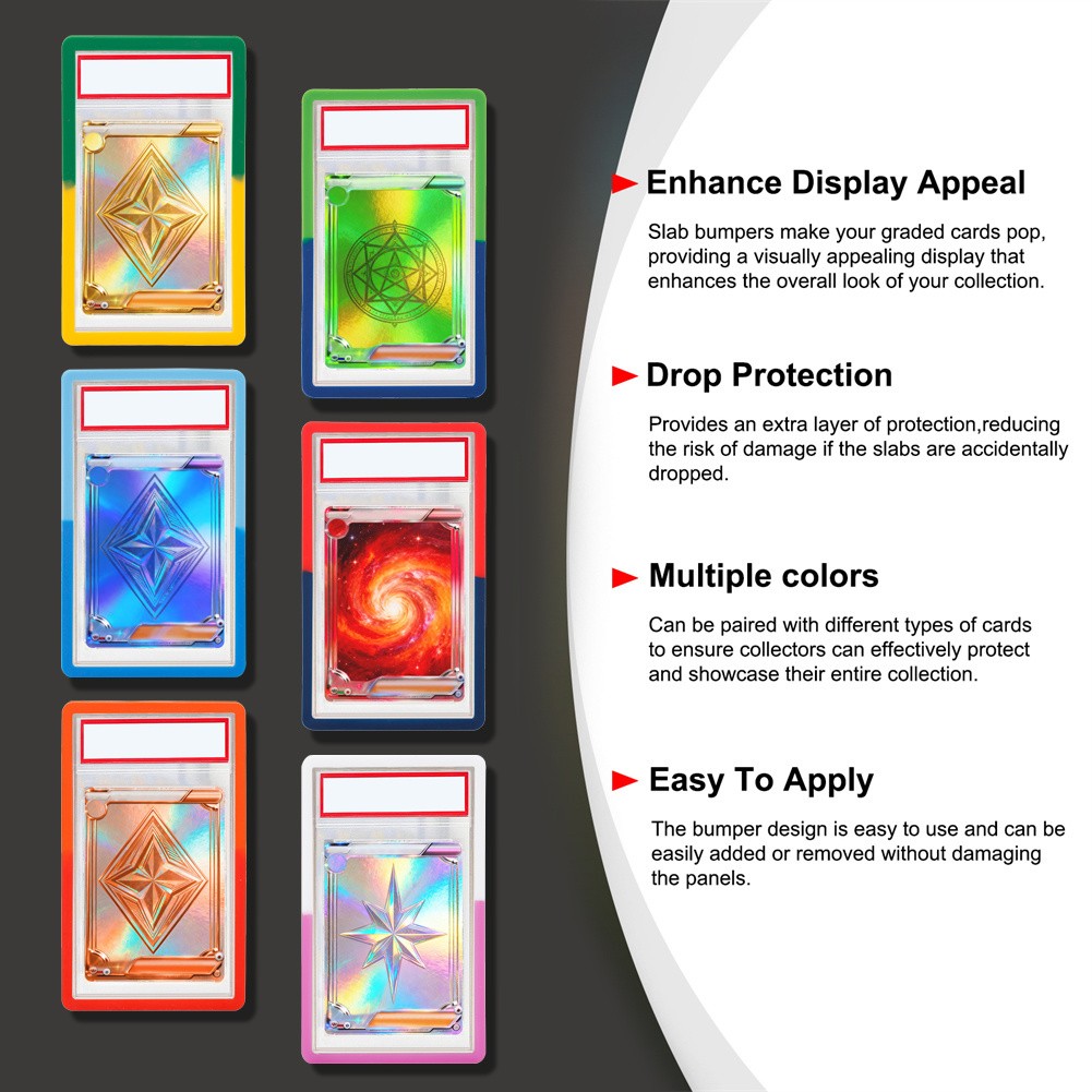 Gradient For PSA Graded Card Slab Bumper Guard Protector Case Skin TPU- Colors