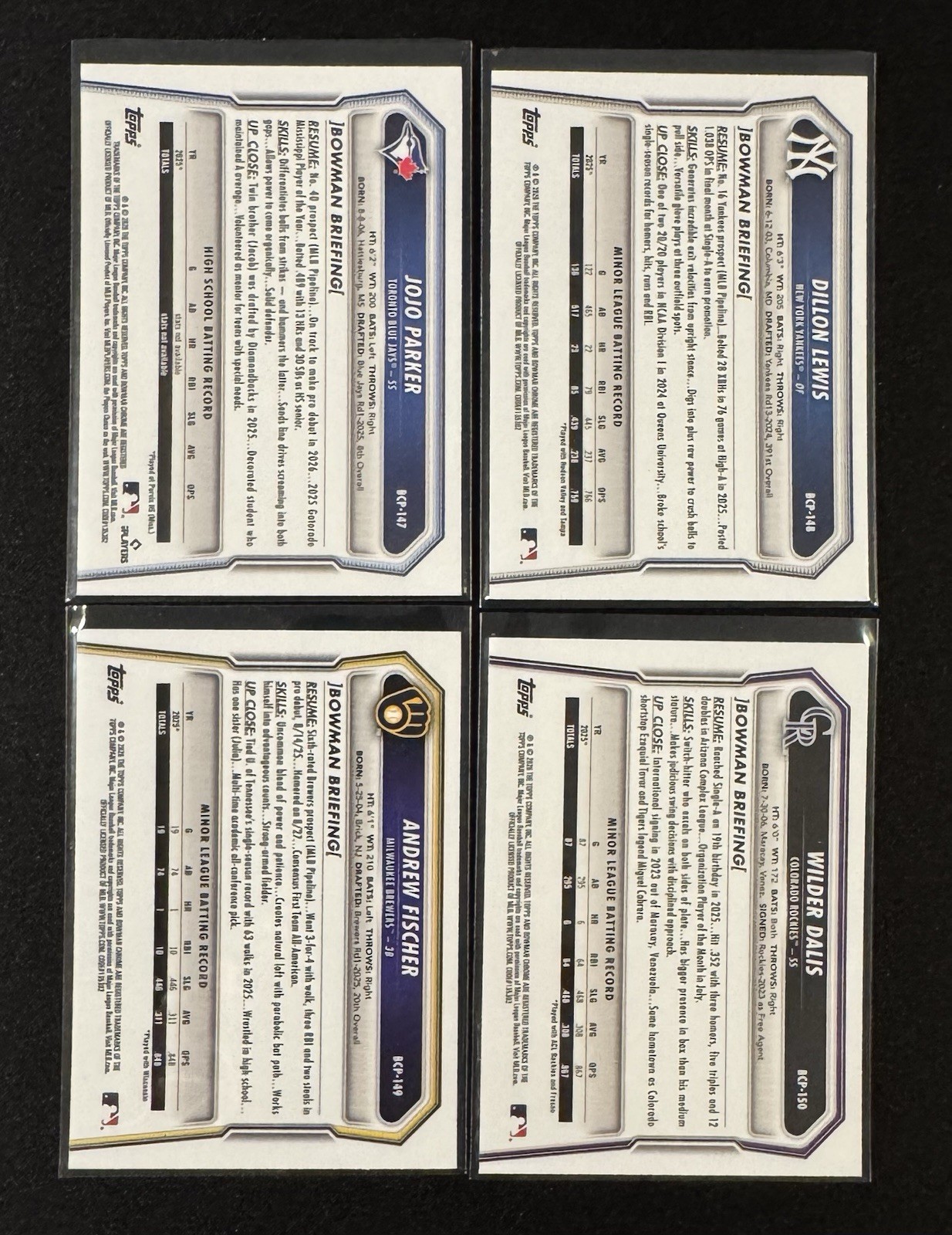 2026 Bowman Baseball – BCP 1 – BCP 150 Chrome Base (You Pick) Multi-Buy Discount