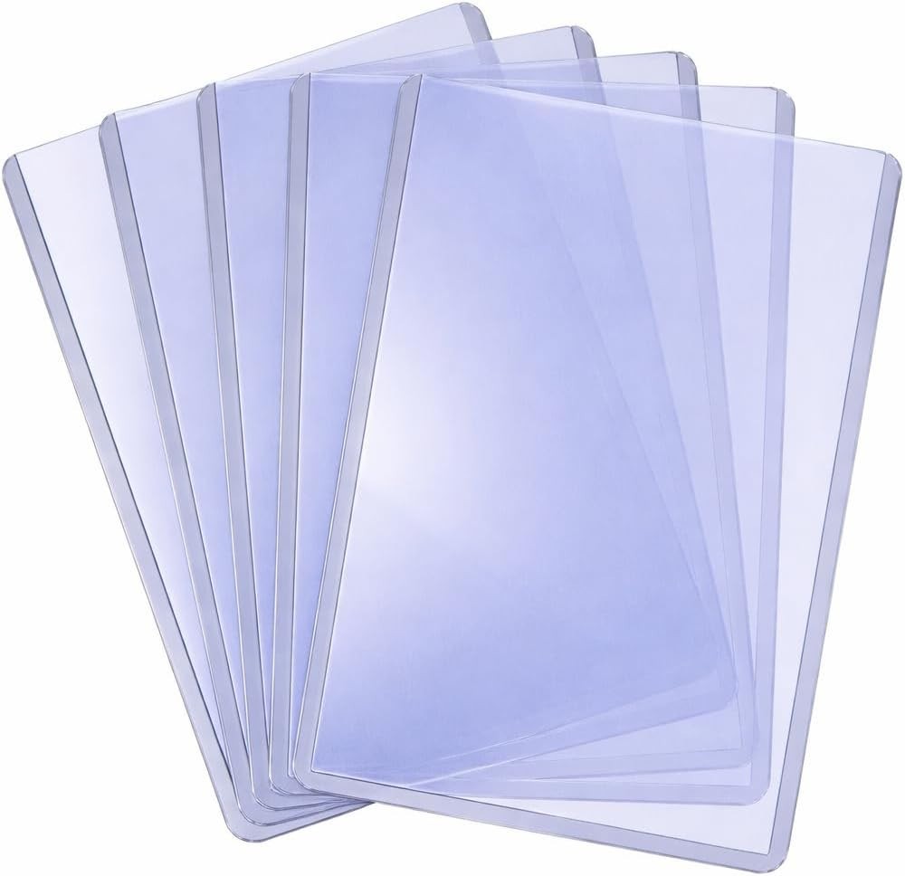 3×4 Inch Clear Card Toploaders & Sleeves Bundle for Standard Size Trading Cards