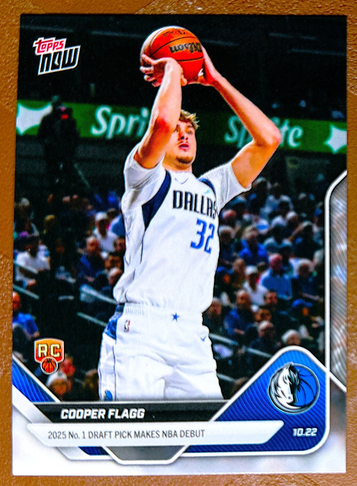 Cooper Flagg 2025-26 Topps Now Basketball RC #6 Rookie Card NBA Debut /43182