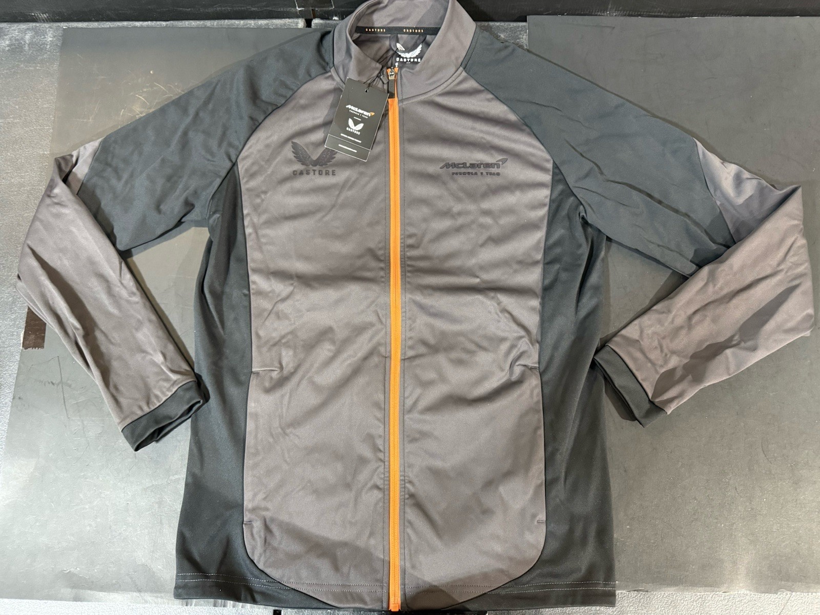 McLaren F1 Team Active Dualbrand Softshell Jacket black Grey Small NWT