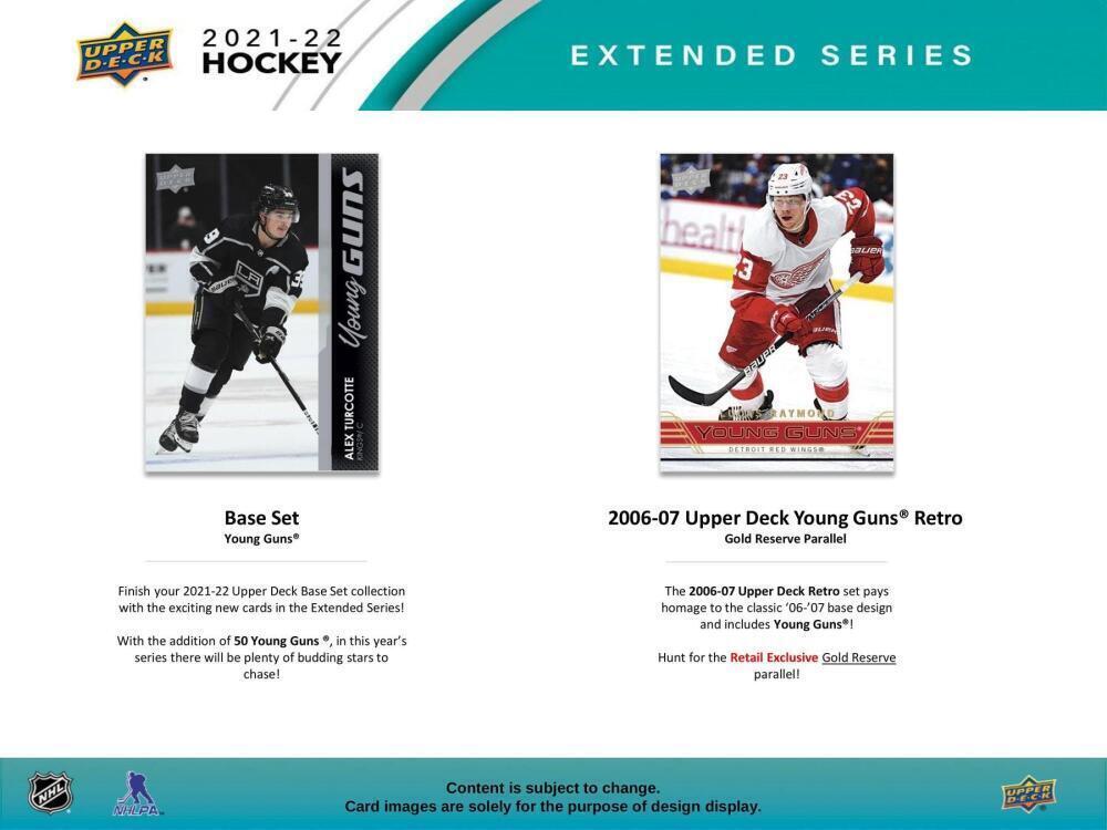 2021 2022 Upper Deck Hockey EXTENDED Series Blaster Box Young Guns Akira Schmid