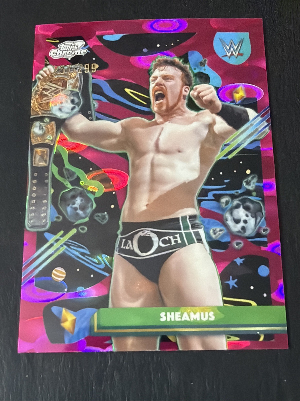 2026 Topps Cosmic Chrome WWE SHEAMUS #55 Magenta Cosmos Refractor /299