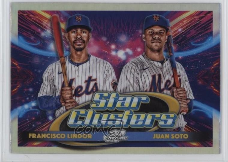 2025 Topps Cosmic Chrome Star Clusters Juan Soto Francisco Lindor #DSC-3 1c3k