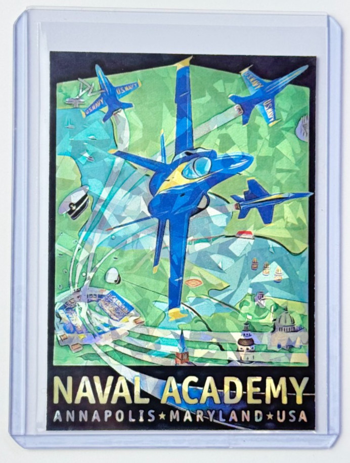 Blue Angels Limited Edition Artist Signed “US Navy” Rare Refractor Card 1/1