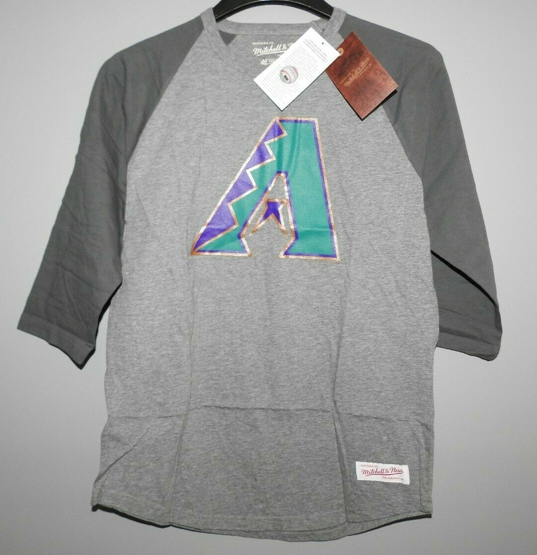 Mitchell & Ness Arizona Diamondbacks Raglan 3/4 Sleeve New Mens Sizes $38