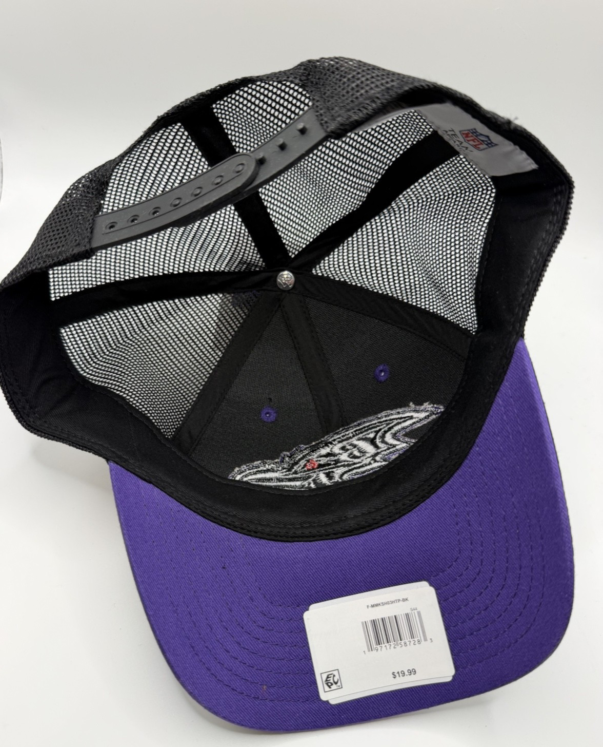 Baltimore Ravens-NFL Red Eye Black Adjustable One Size Snapback Hat/Cap-NWT