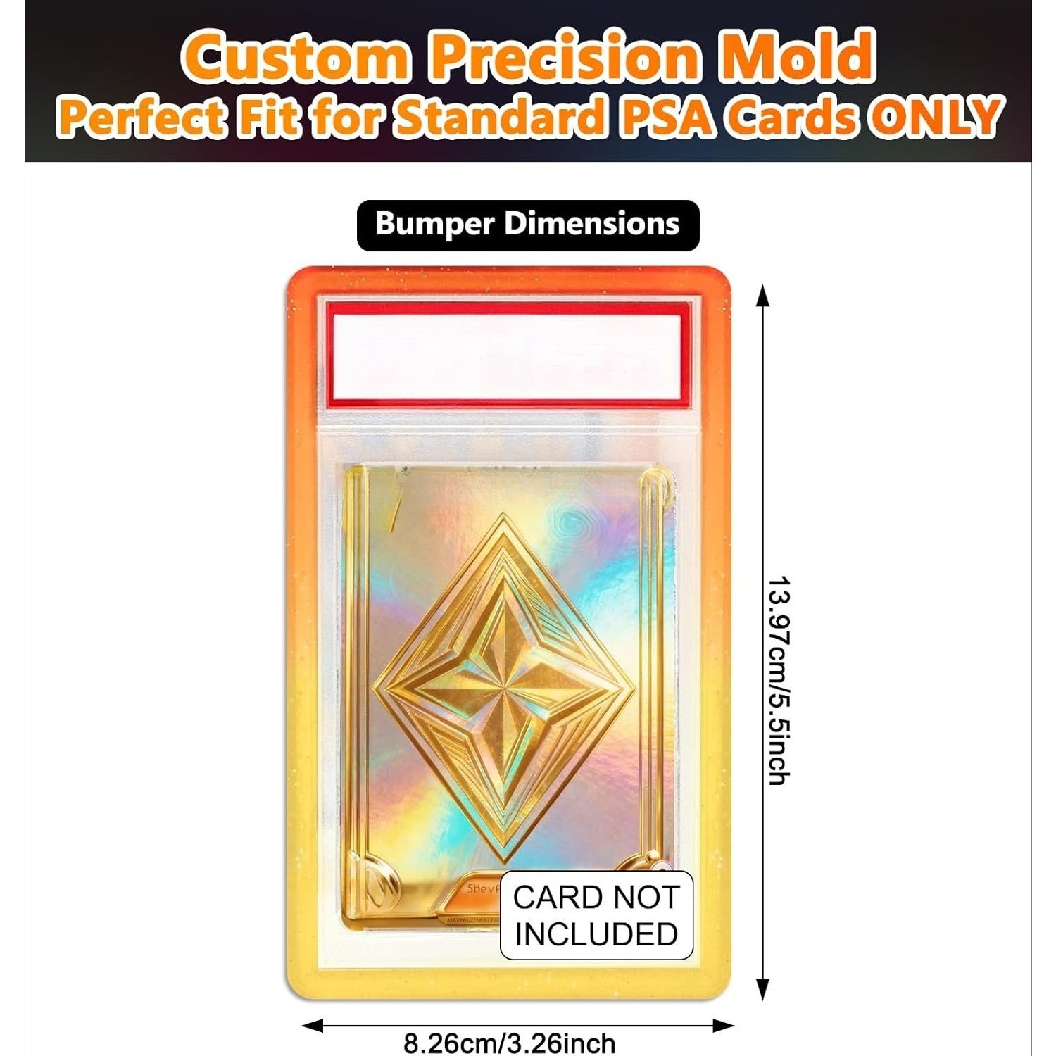 HOT Hard TPU Gradient Slab Bumper Guard Edge Protector Frame For PSA Graded Card