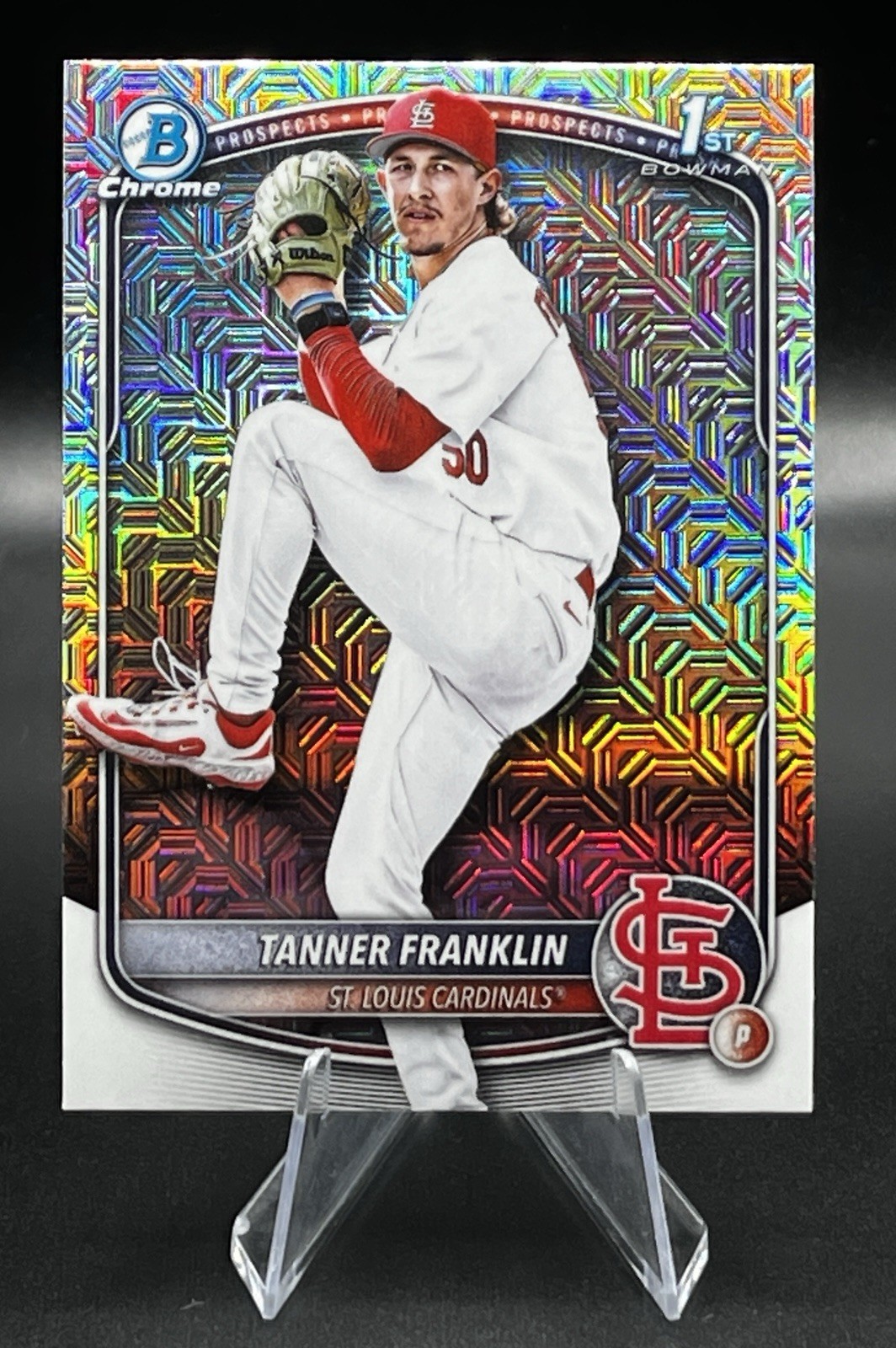 Tanner Franklin 2025 Bowman Draft Chrome 1st #BDC-90 Mojo St Louis Cardinals
