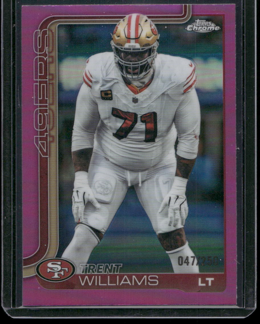 2025-26 Topps Chrome Football #265 Trent Williams Pink Refractor 047/250