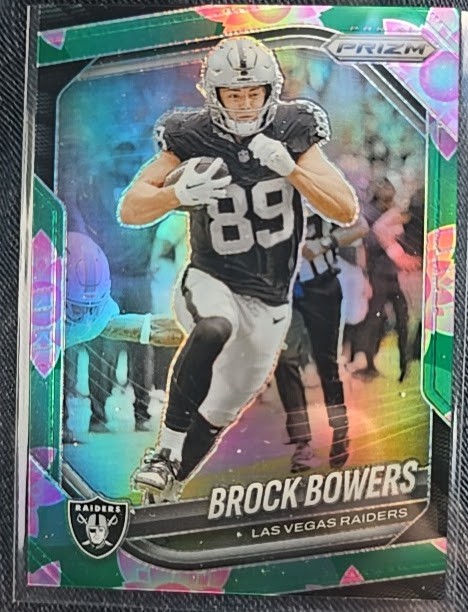 2025 Panini Prizm – Brock Bowers #6 Lotus Flowers Prizm /18🔥🔥🔥