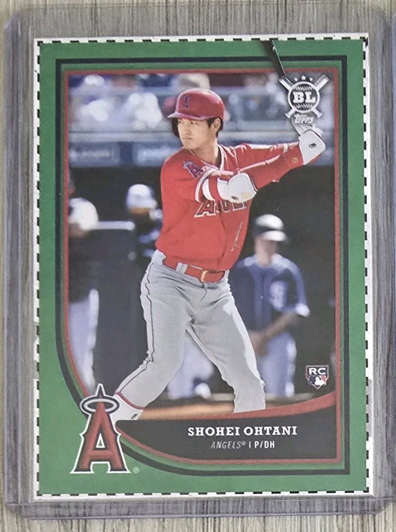 Shohei Ohtani Rookie Card GREEN Cut-Out 2018 Topps Big League #B3 RARE MINT MVP