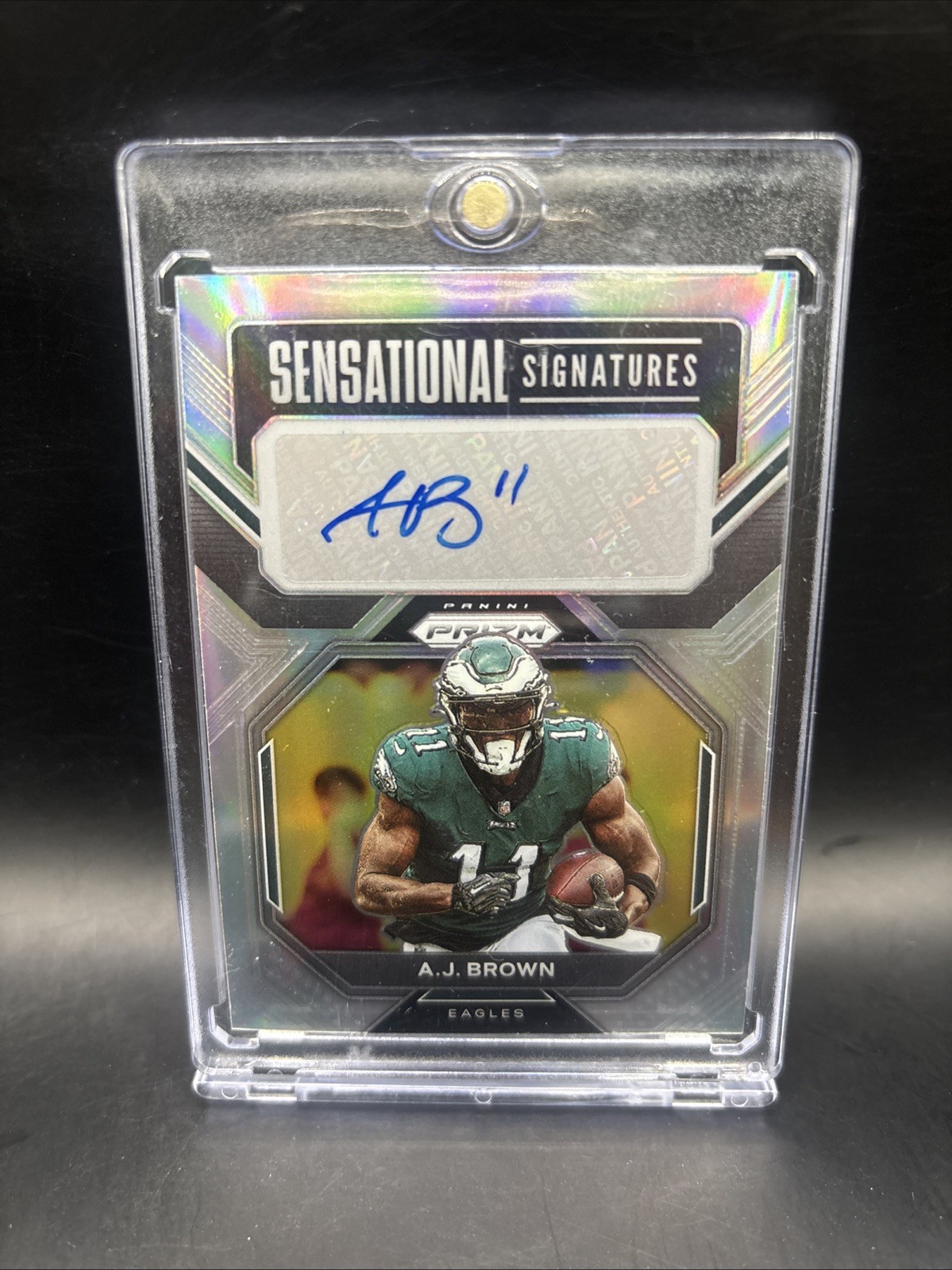 2022 Panini Prizm – A.J. Brown Sensational Signatures #SS-AB 1 /125 Eagles