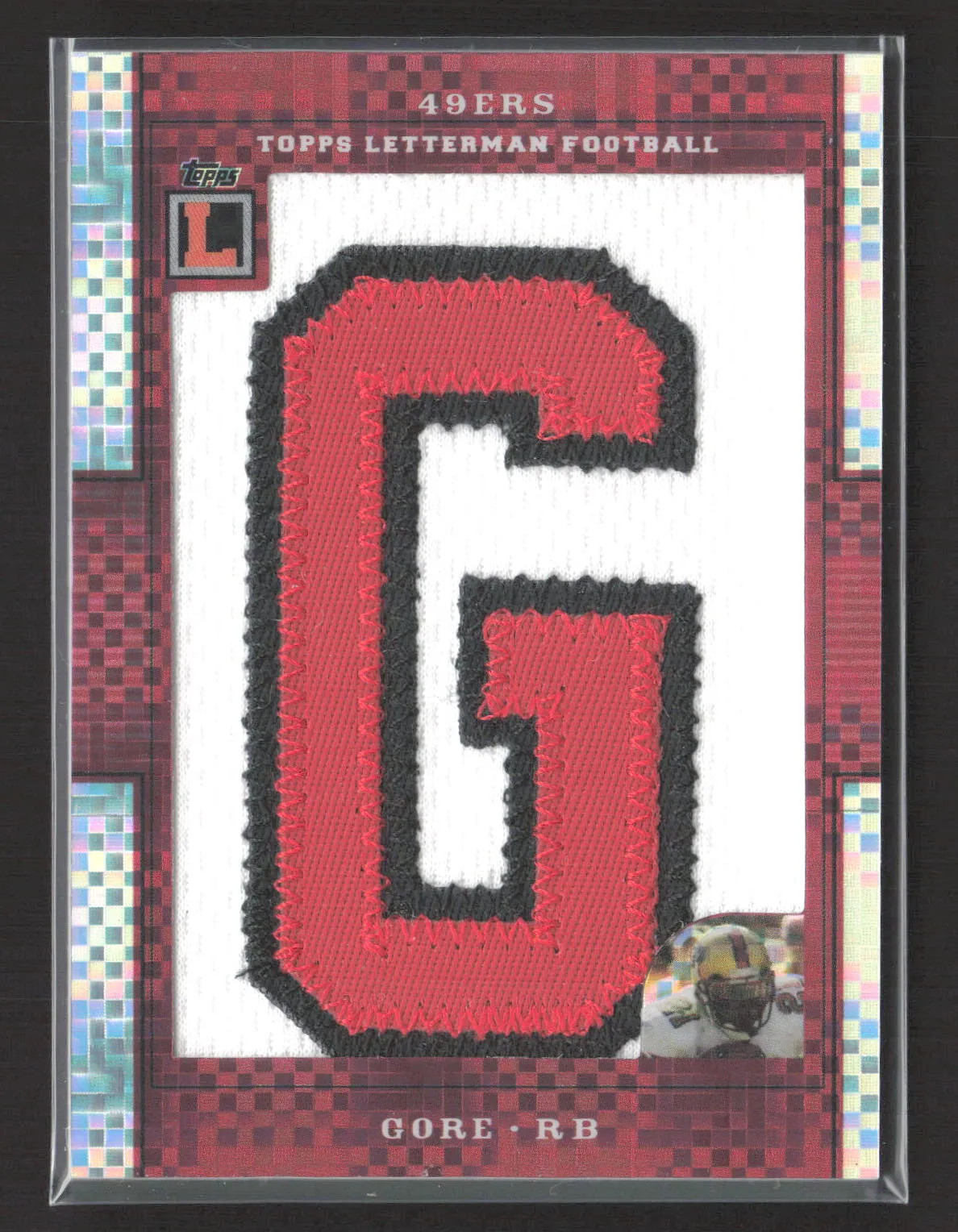 2008 Topps Letterman Football Frank Gore #LP-FG 1/3 Letterman Patch