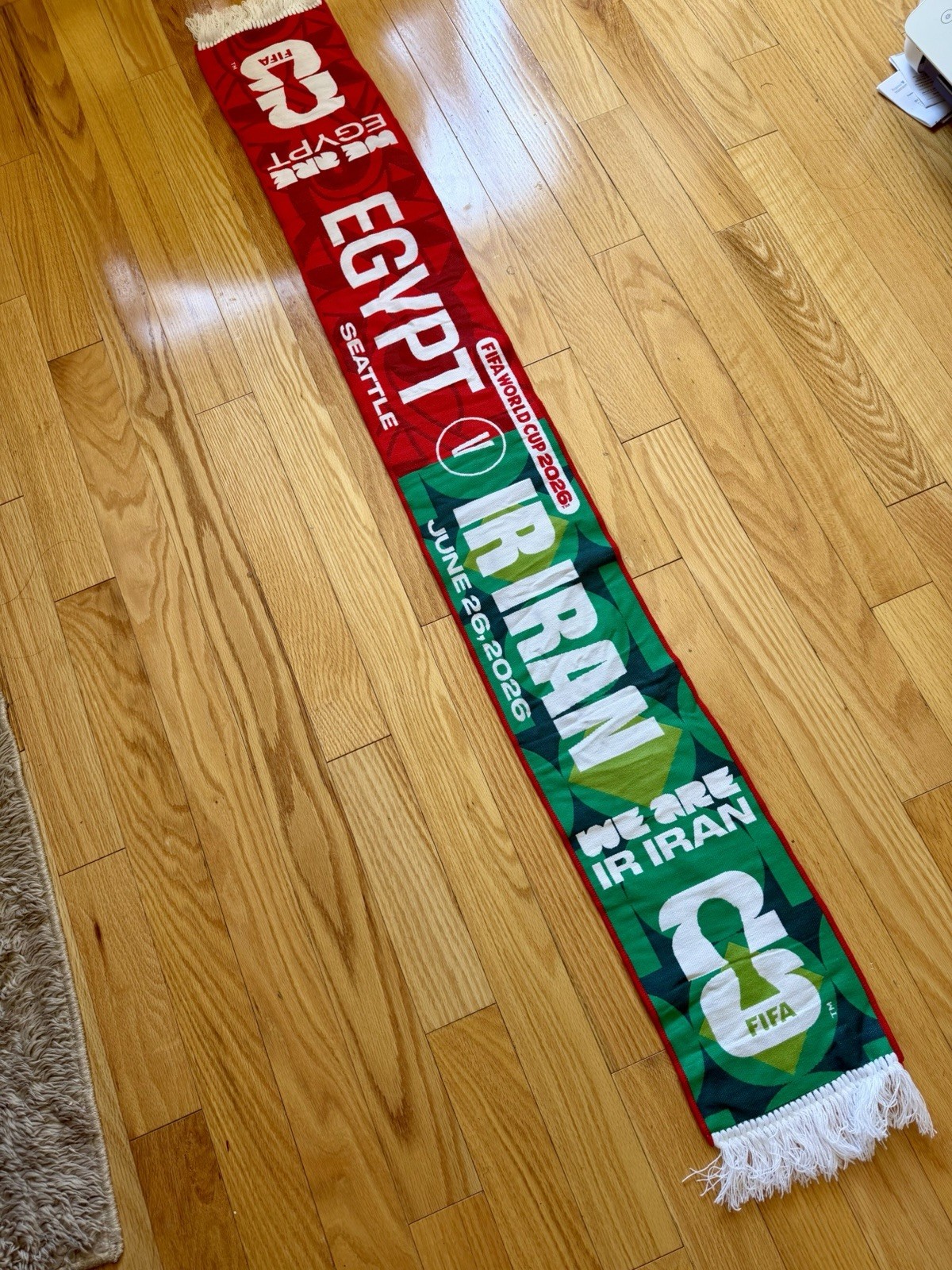 FIFA World Cup 2026 Official Licensed Match Scarf Egypt vs Iran – June 26, 2026