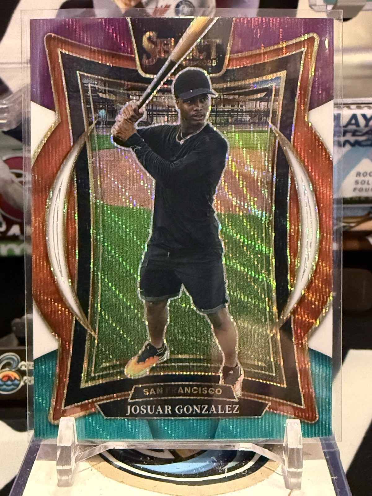 2025 Panini Select Josuar Gonzalez #7 Prizm Tri Color TZ 11i