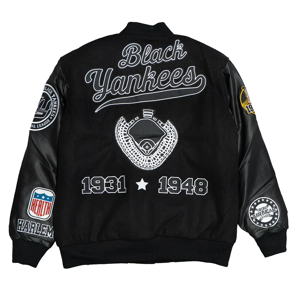 Headgear Classics Jacket Negro League New York Black Yankees Varsity Mens XLarge