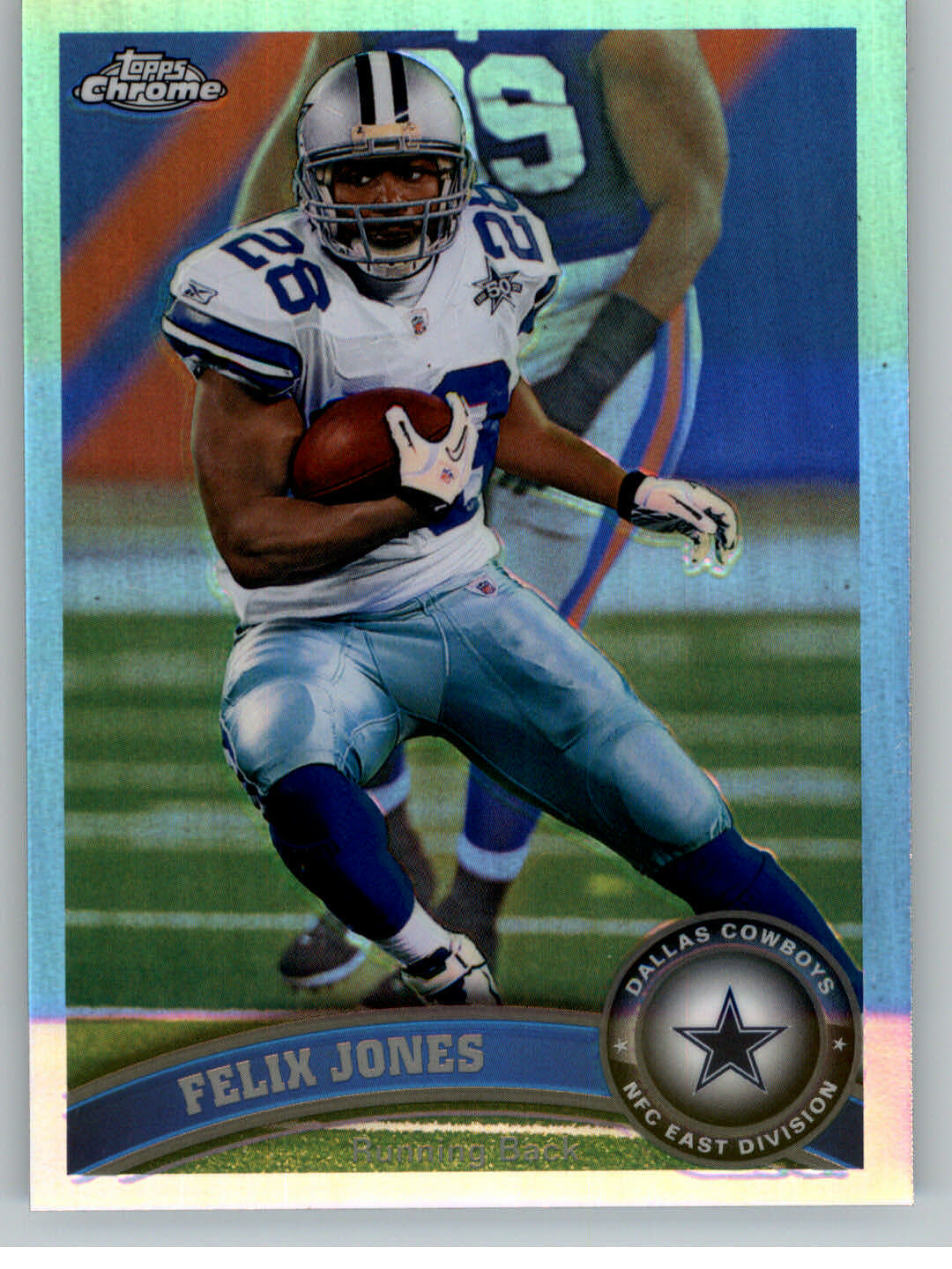 2011 Topps Chrome Refractor #43 Felix Jones – Dallas Cowboys