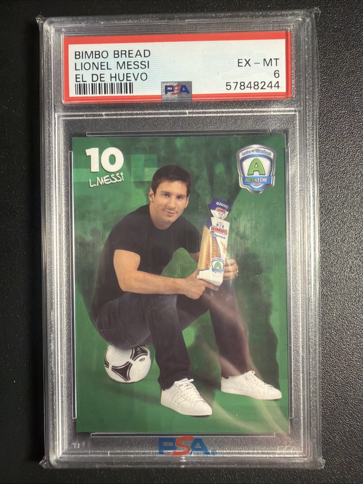 2012-13 Bimbo Bread Lionel Messi El De Huevo PSA 6 Pop 1 NONE HIGHER Rare