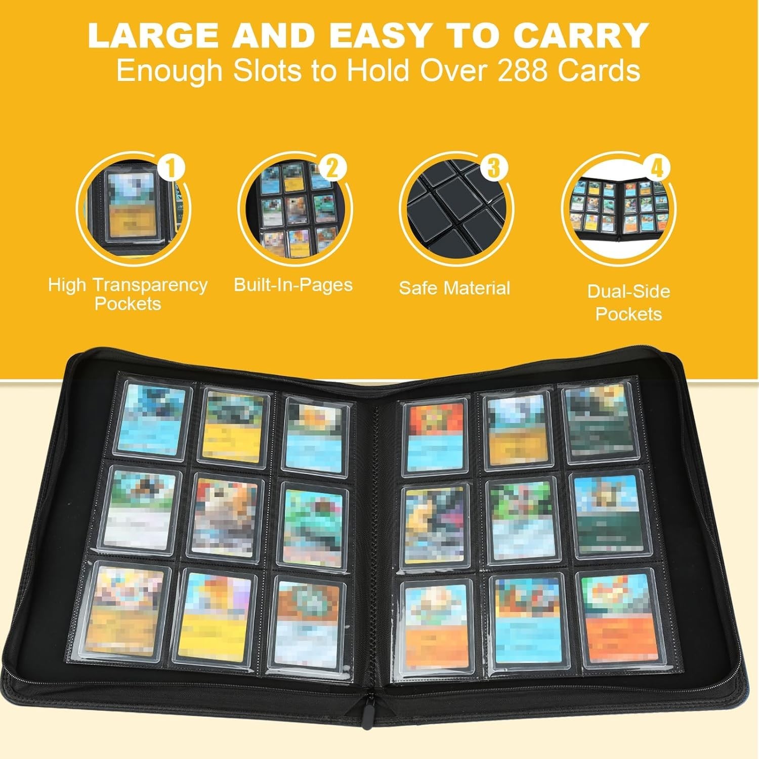 Toploader Binder Holds 288 Toploaders 9 Pocket Top Loader Binders for 3 x 4”