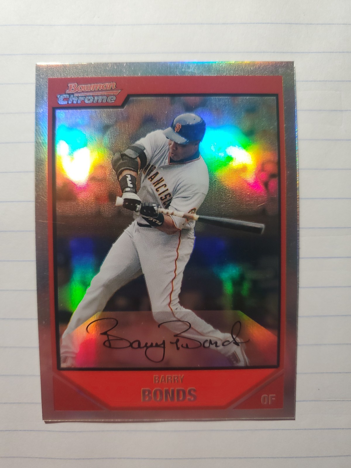 2007 Bowman Chrome Barry Bonds Refractor #237