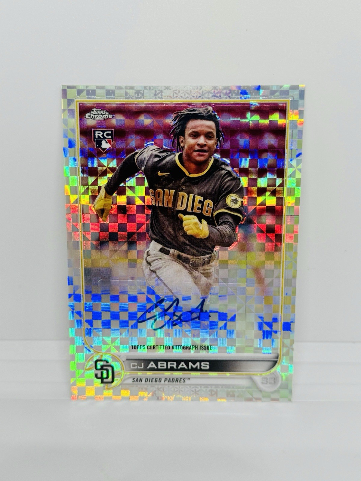 CJ ABRAMS Rookie 2022 Topps Chrome Update X-Fractor Auto /125 Padres #AC-CA