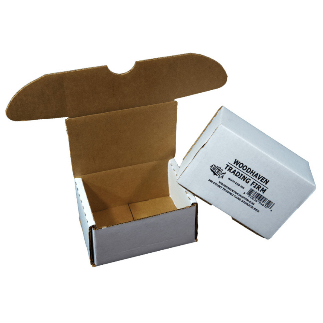 5-Pack • 300-count Trading/Gaming Card Storage Box • Woodhaven Trading Firm