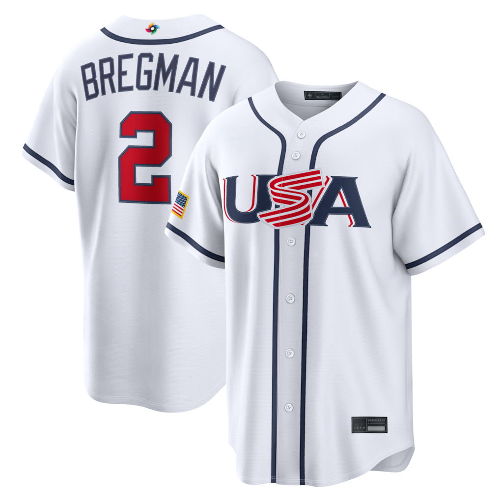 Men’s USA Baseball White 2026 World Baseball Classic Stitched Jersey All Player